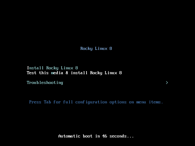 Rocky Linux Start up